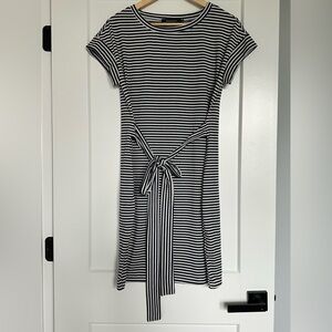 Merokeety | Striped Navy and White Dress (size M)